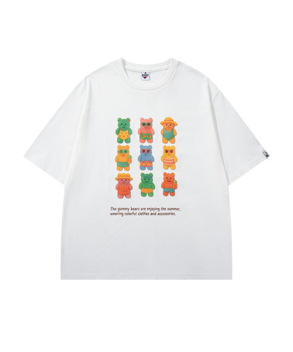 HOOK -original-　ベアグミプリント ビッグシルエットTシャツ