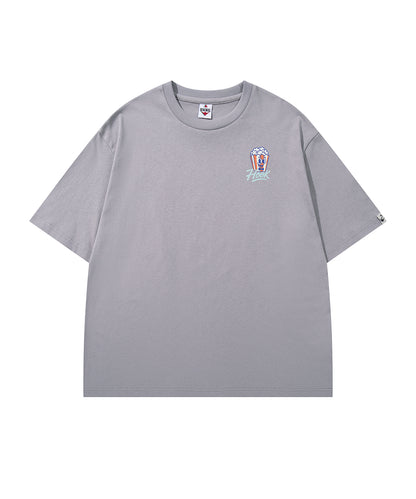 HOOK -original-　フードモチーフ アメリカンカートゥーンプリント ビッグTシャツ