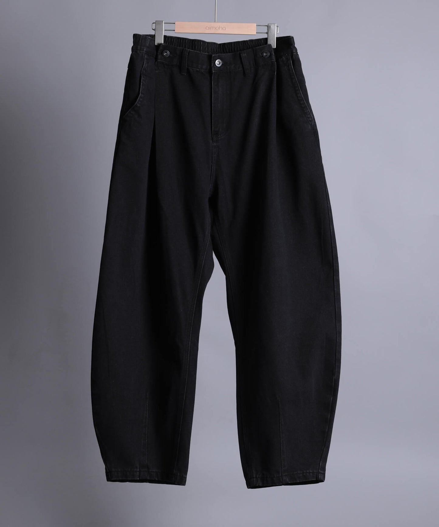 【aimoha neo】BAGGY DOUBLE　BELT TUCK JEANS