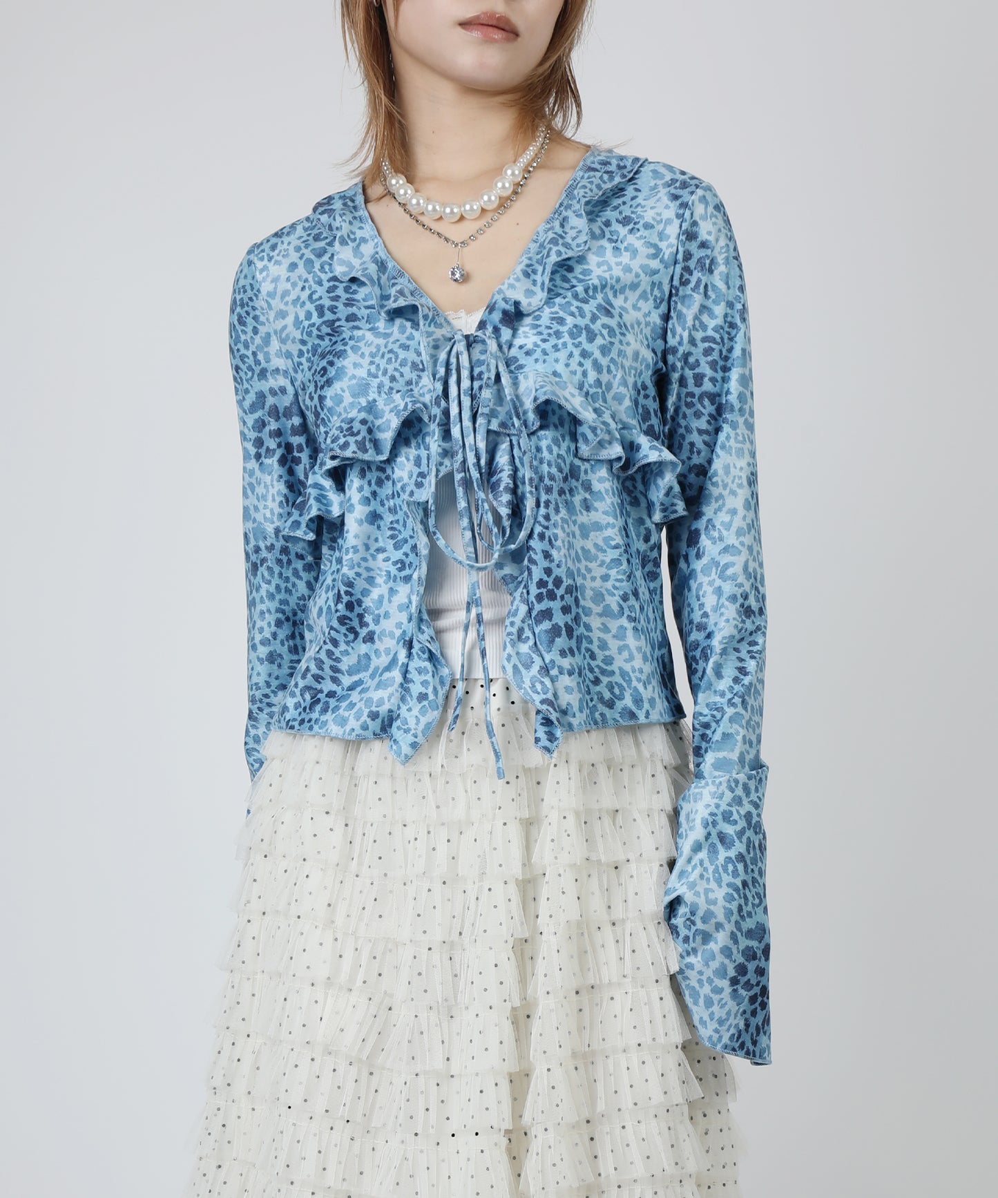 HOOK for girls　レオパード柄シアートップス