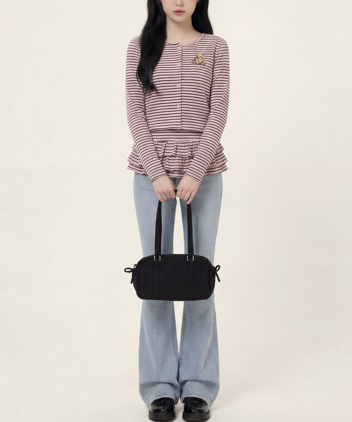 HOOK　for girls -original-　ペプラムワンポイントベア アンサンブル