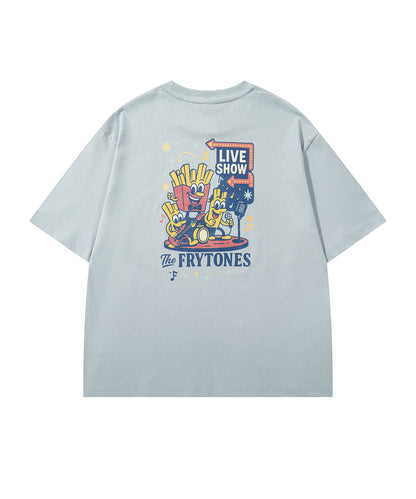HOOK -original-　フードモチーフ アメリカンカートゥーンプリント ビッグTシャツ