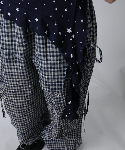 HOOK for girls チェック柄 × サイドフラップ カーゴパンツ