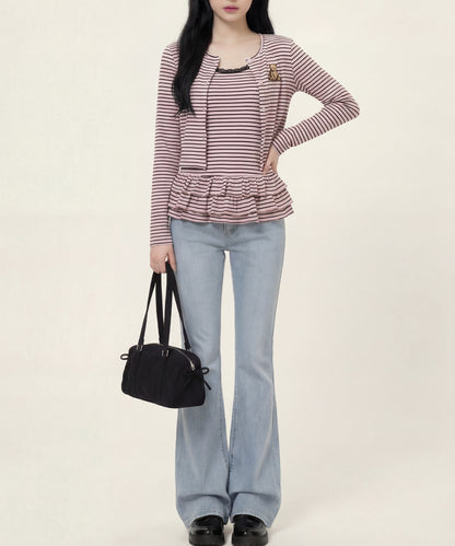 HOOK　for girls -original-　ペプラムワンポイントベア アンサンブル