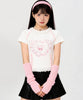 HOOK for girls　リボン×プリント レースTシャツ