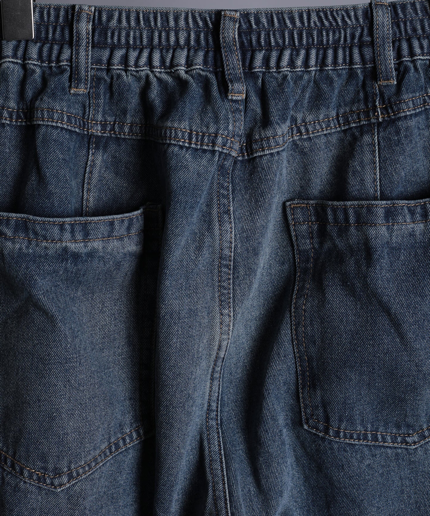 【aimoha neo】BAGGY DOUBLE　BELT TUCK JEANS