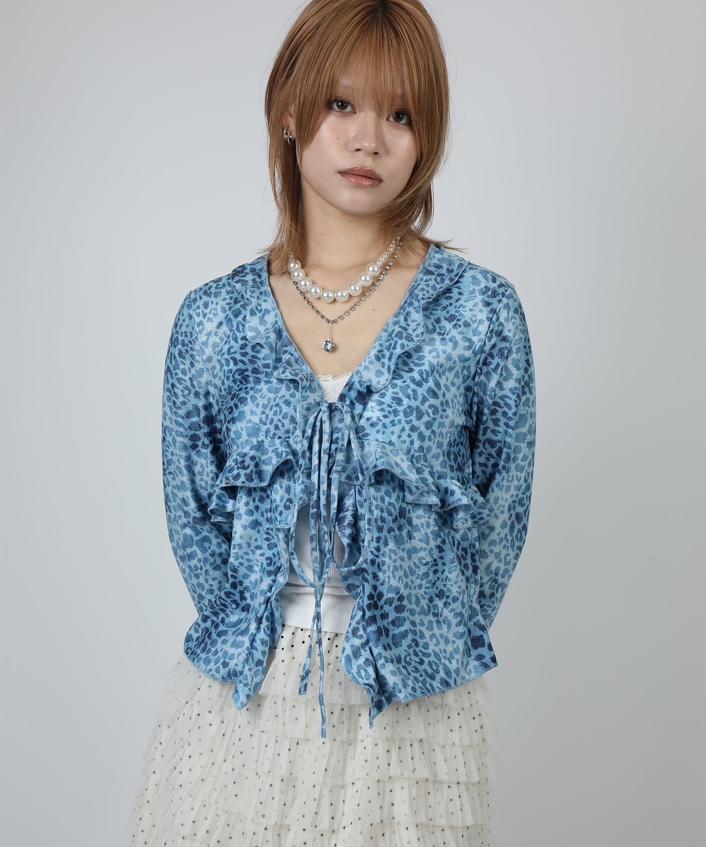 HOOK for girls　レオパード柄シアートップス