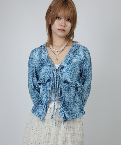 HOOK for girls　レオパード柄シアートップス