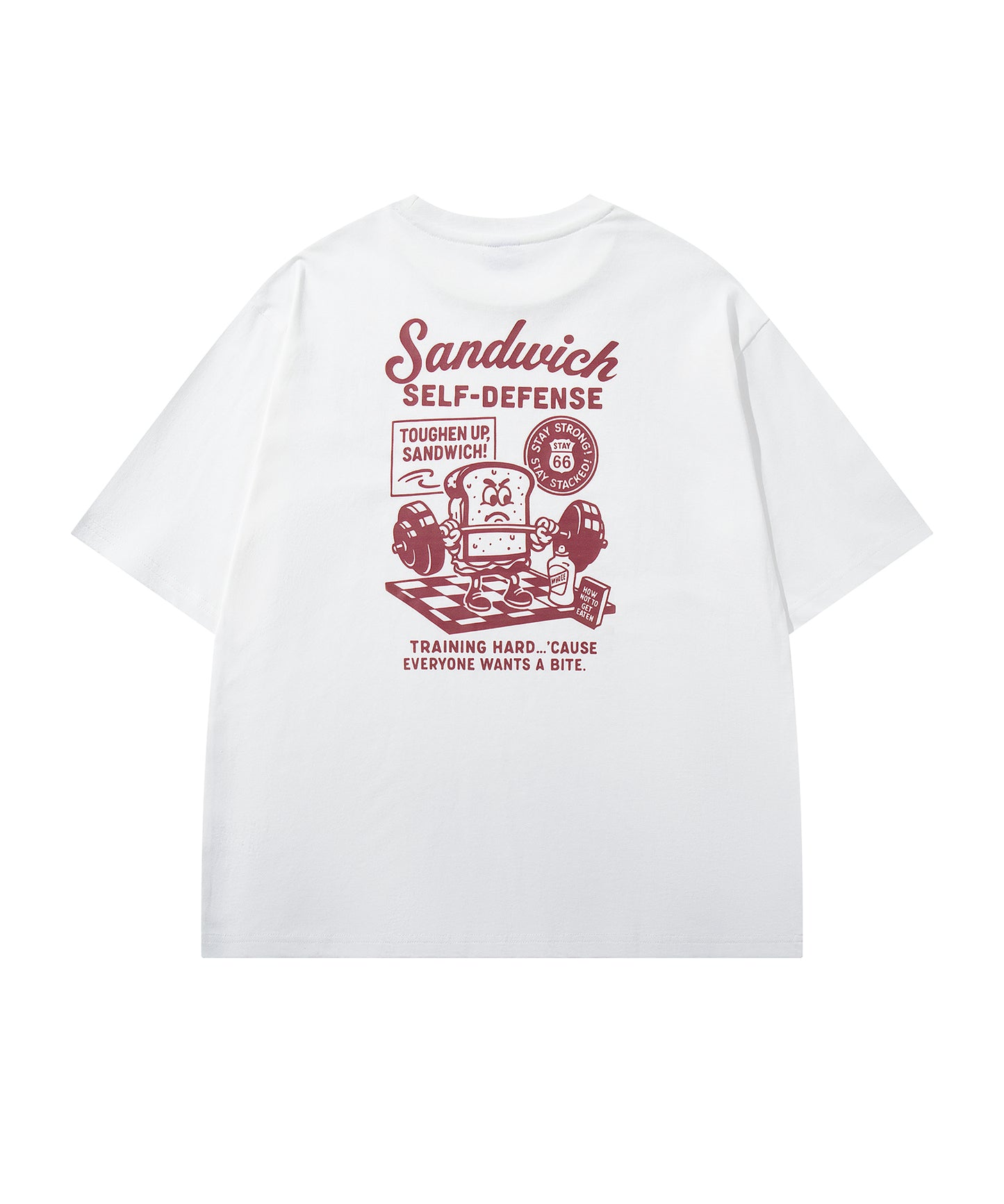 HOOK -original-　フードモチーフ アメリカンカートゥーンプリント ビッグTシャツ