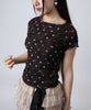 HOOK for girls バブルシフォン総柄クロップドトップス