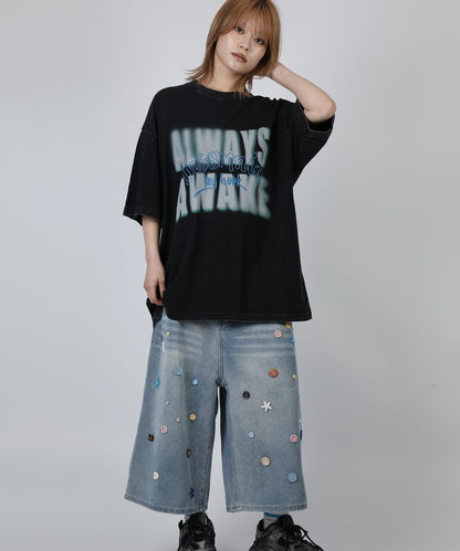 HOOK -original-　INSOMNIA　ウォッシュ加工ヴィンテージ風 ビッグTEE