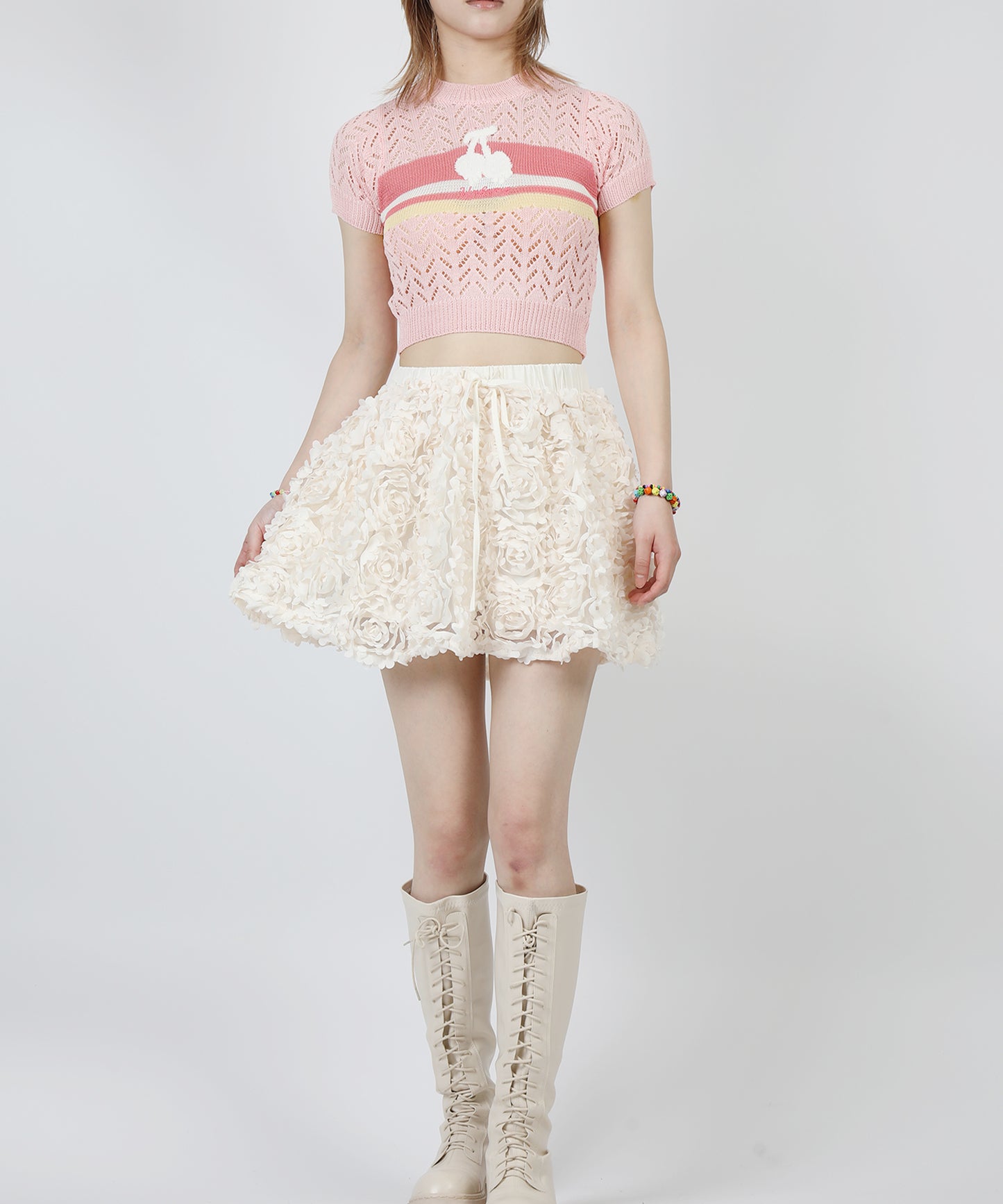 HOOK for girls　立体ローズミニスカート