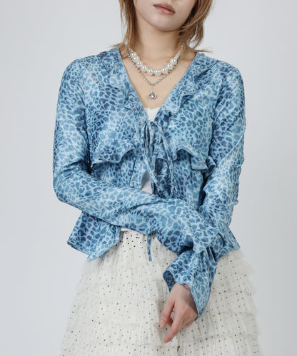HOOK for girls　レオパード柄シアートップス