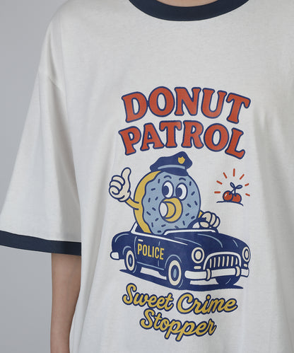 HOOK -original-　フードモチーフ アメリカンカートゥーンプリント ビッグTシャツ