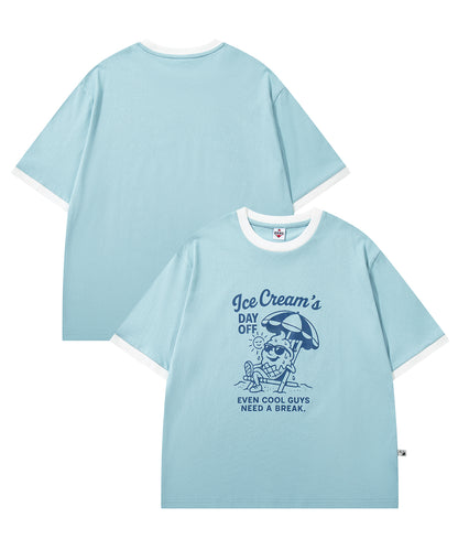 HOOK -original-　フードモチーフ アメリカンカートゥーンプリント ビッグTシャツ