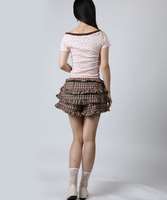 HOOK for girls ドットストーンロゴ × オフショルダー コンパクトストリートT (SS)