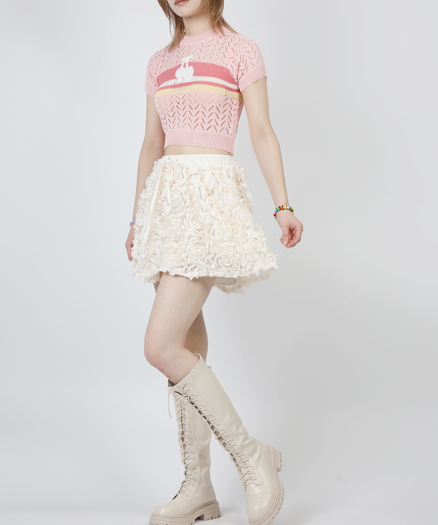 HOOK for girls　立体ローズミニスカート