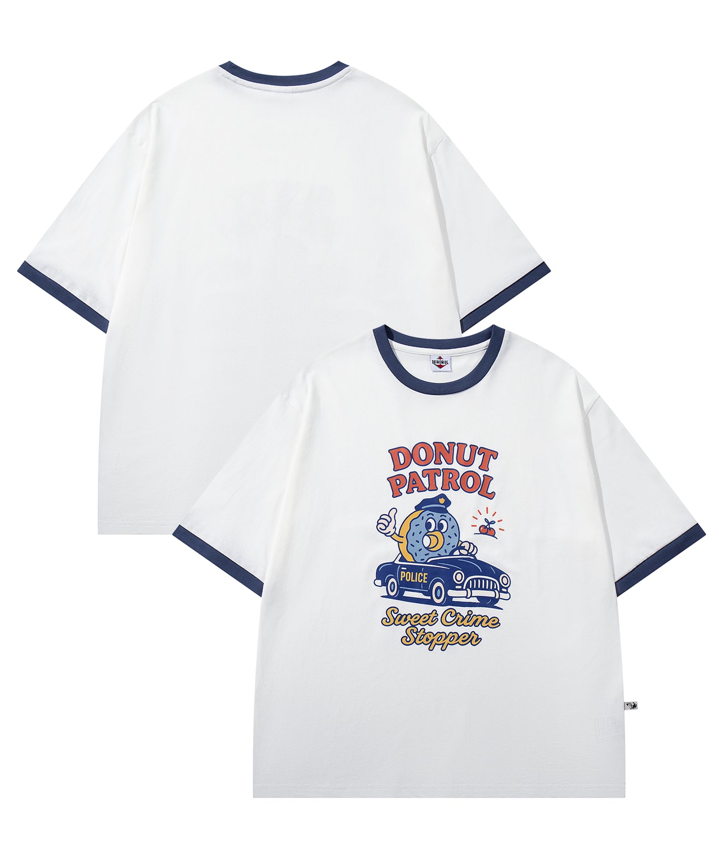 HOOK -original-　フードモチーフ アメリカンカートゥーンプリント ビッグTシャツ