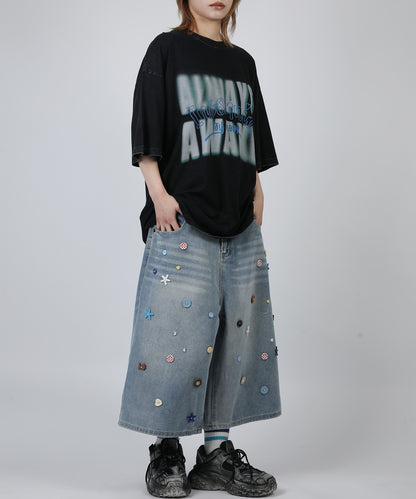 HOOK -original-　INSOMNIA　ウォッシュ加工ヴィンテージ風 ビッグTEE