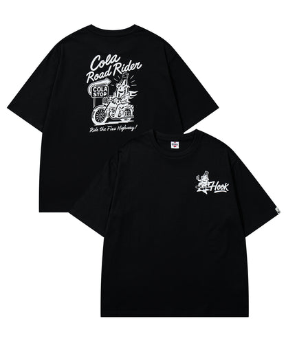 HOOK -original-　フードモチーフ アメリカンカートゥーンプリント ビッグTシャツ