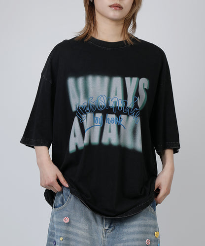 HOOK -original-　INSOMNIA　ウォッシュ加工ヴィンテージ風 ビッグTEE