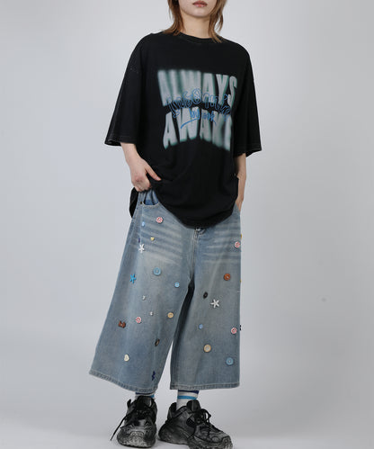 HOOK -original-　INSOMNIA　ウォッシュ加工ヴィンテージ風 ビッグTEE