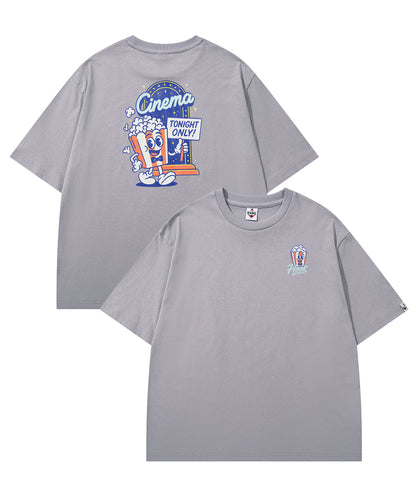 HOOK -original-　フードモチーフ アメリカンカートゥーンプリント ビッグTシャツ