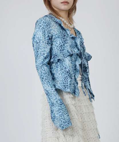 HOOK for girls　レオパード柄シアートップス