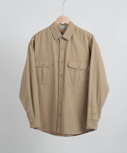 【aimoha MEN】SLIM FIT MARINE FLIP POCKET SHIRT デニムシャツ