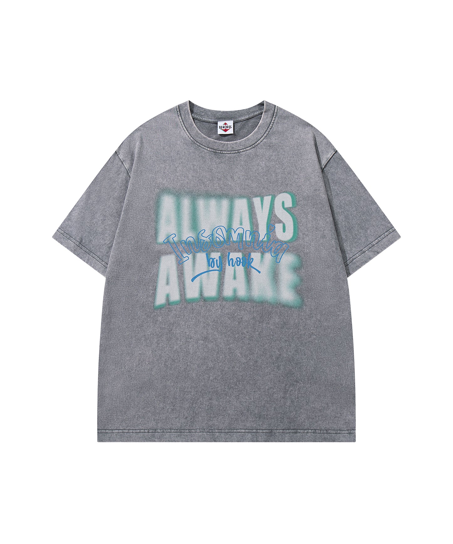 HOOK -original-　INSOMNIA　ウォッシュ加工ヴィンテージ風 ビッグTEE
