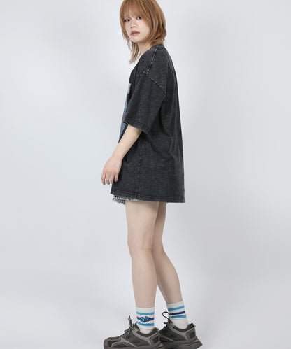 HOOK -original-　INSOMNIA　ウォッシュ加工ヴィンテージ風 ビッグTEE
