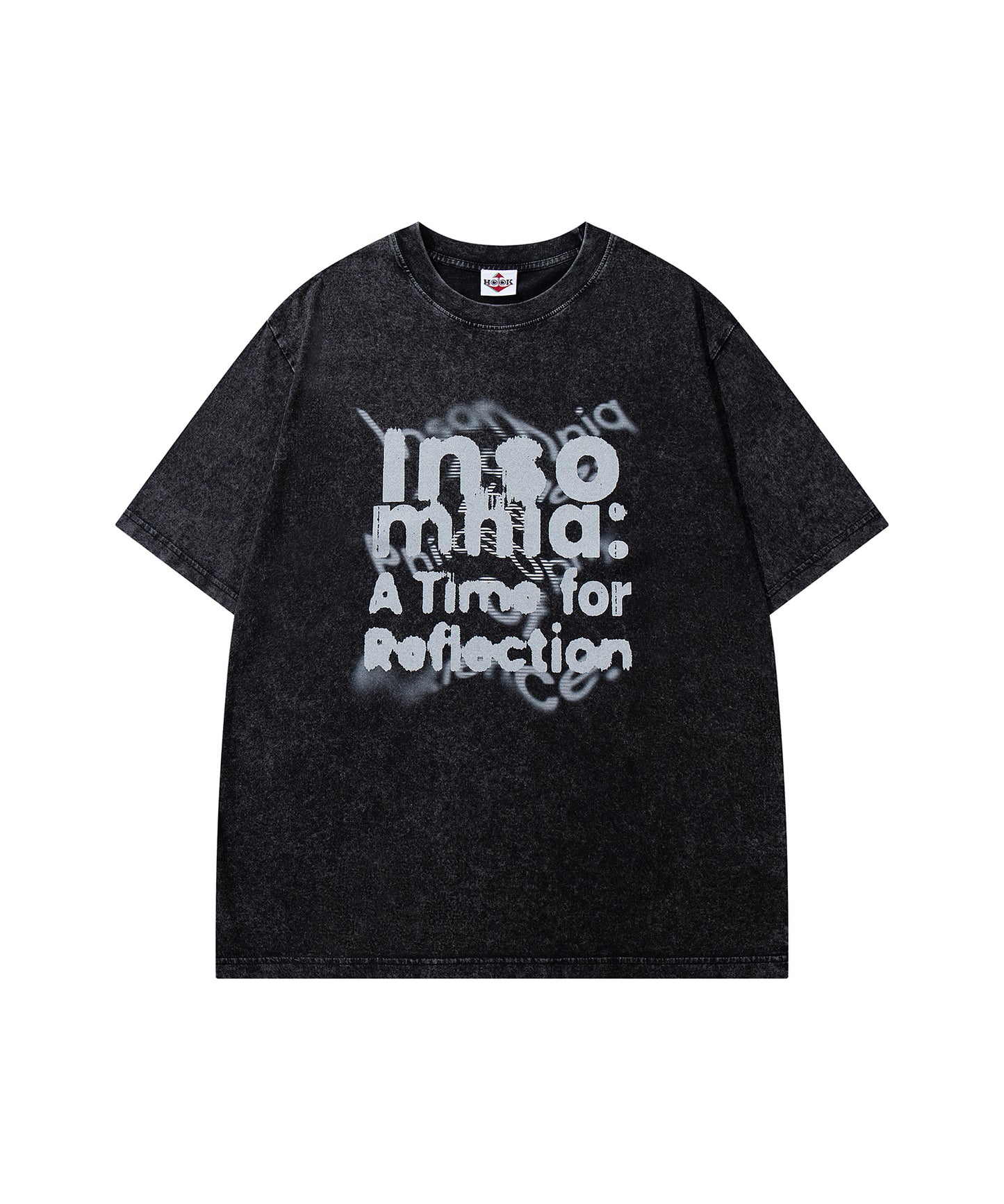 HOOK -original-　INSOMNIA　ウォッシュ加工ヴィンテージ風 ビッグTEE