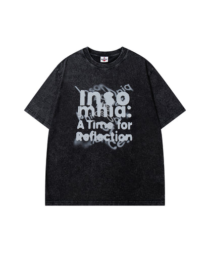HOOK -original-　INSOMNIA　ウォッシュ加工ヴィンテージ風 ビッグTEE