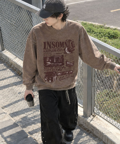 HOOK -original- INSOMINIA アソートスペースグラフィックオーバーサイズスウェット
