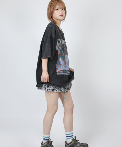 HOOK -original-　INSOMNIA　ウォッシュ加工ヴィンテージ風 ビッグTEE