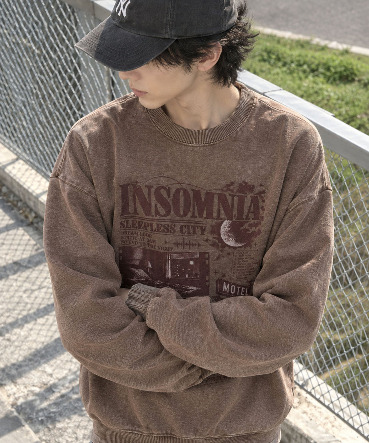 HOOK -original- INSOMINIA アソートスペースグラフィックオーバーサイズスウェット