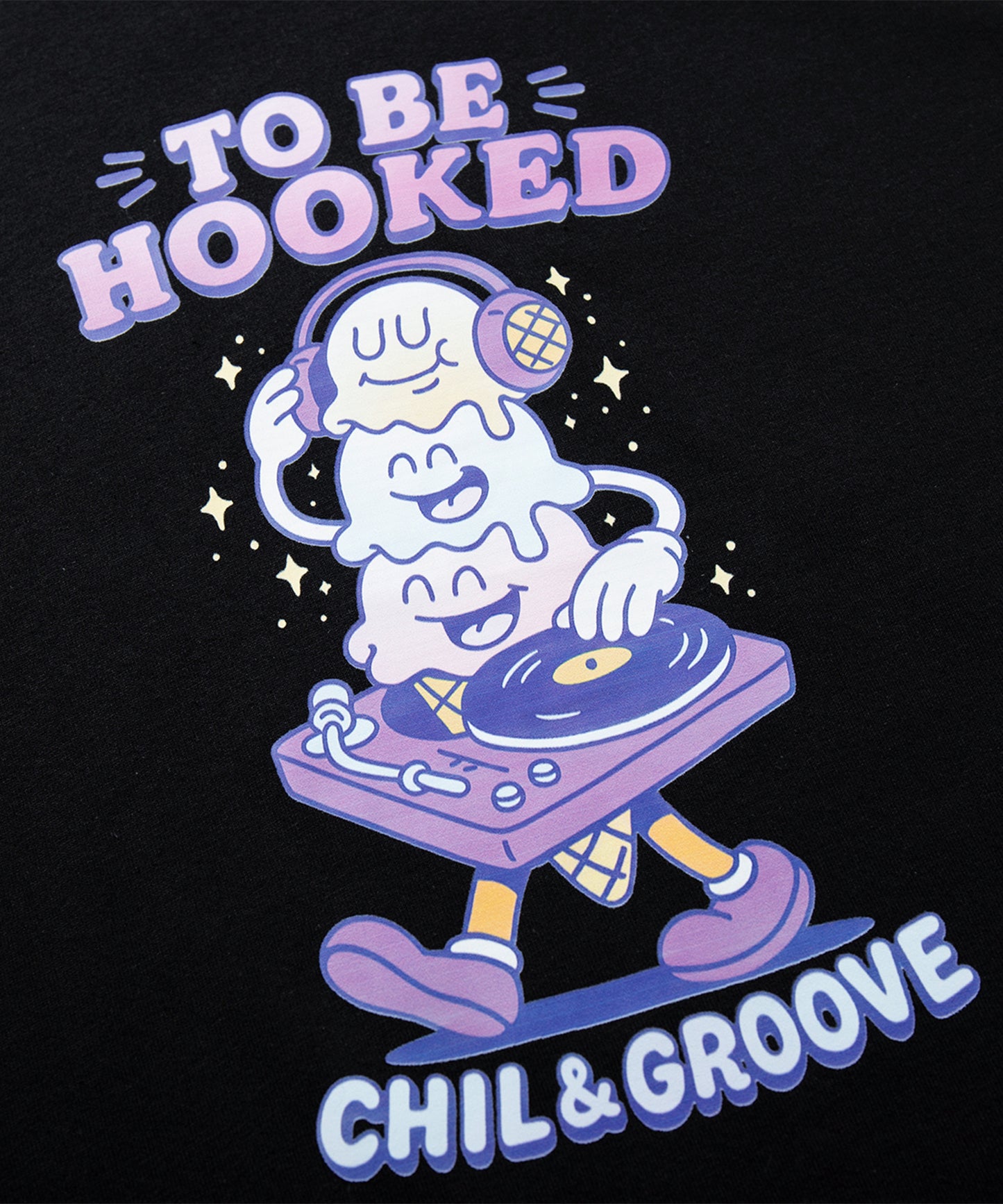 HOOK -original-　フードモチーフ アメリカンカートゥーンプリント ビッグTシャツ