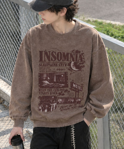 HOOK -original- INSOMINIA アソートスペースグラフィックオーバーサイズスウェット