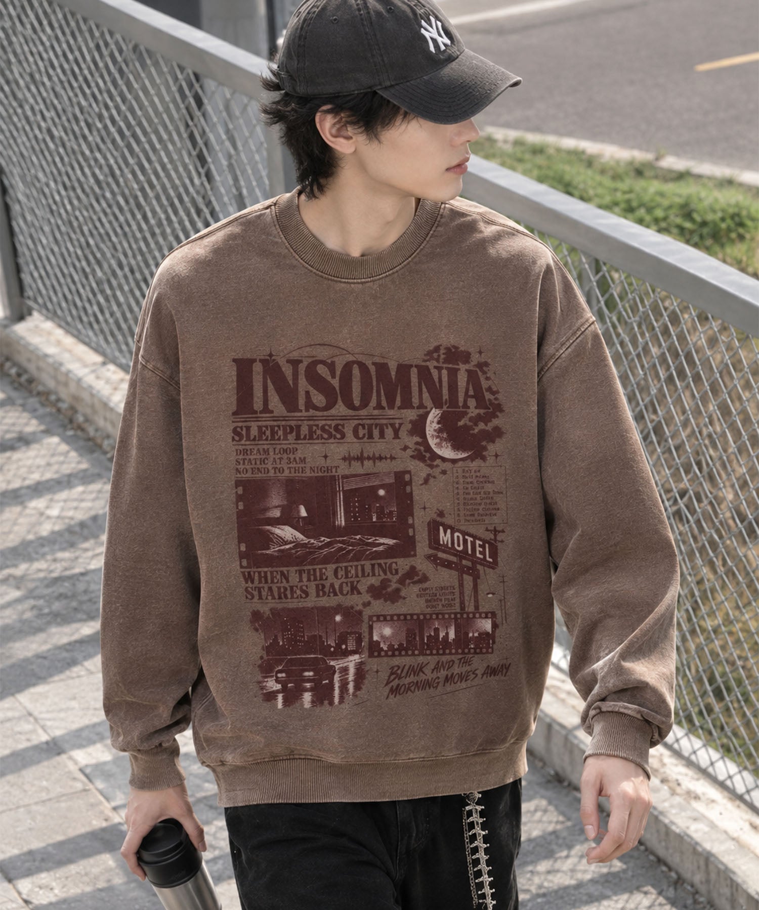 HOOK -original- INSOMNIA Assorted Space Graphic Oversized Sweatshirt