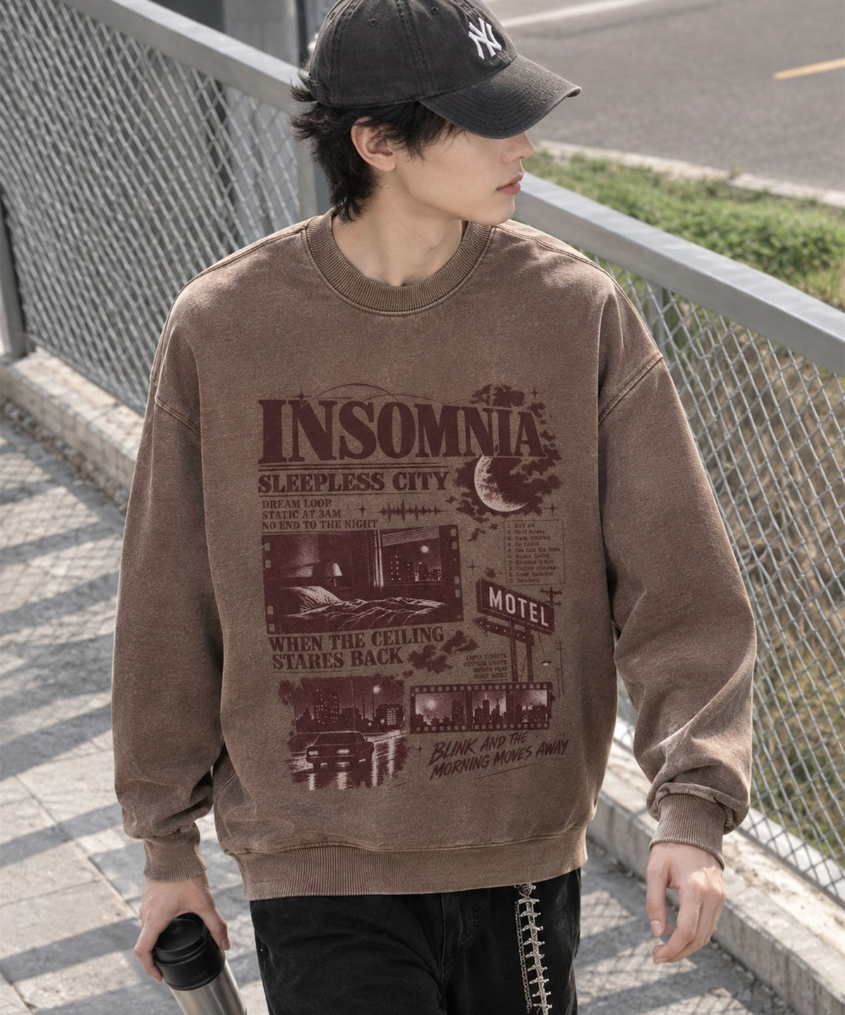 HOOK -original- INSOMINIA アソートスペースグラフィックオーバーサイズスウェット