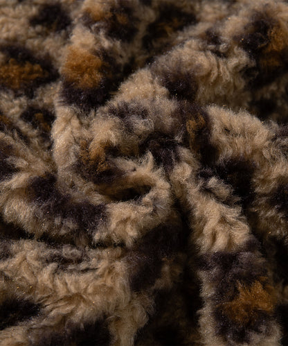 HOOK -original-　レオパード柄ワッペン刺繍ボアジャケット