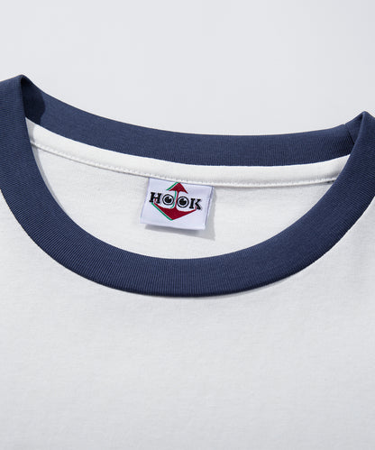 HOOK -original-　フードモチーフ アメリカンカートゥーンプリント ビッグTシャツ