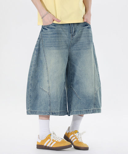 HOOK バレルレッグ ワイドデニム ハーフパンツ (SS)