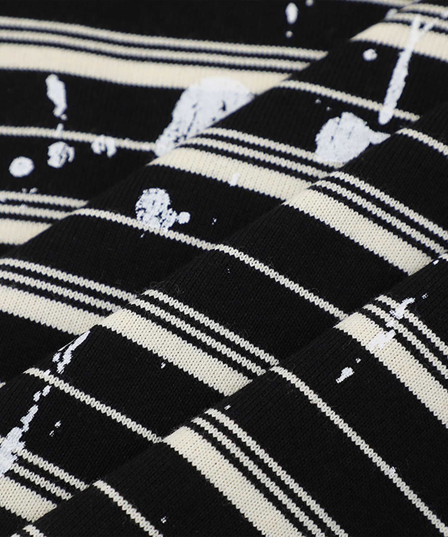HOOK ペイントスプラッシュ × ボーダー 半袖 Tシャツ (SS)