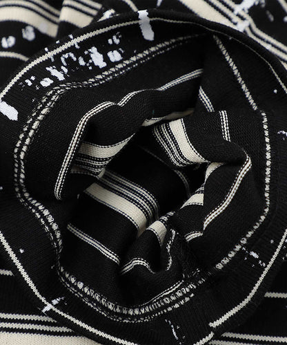 HOOK ペイントスプラッシュ × ボーダー 半袖 Tシャツ (SS)