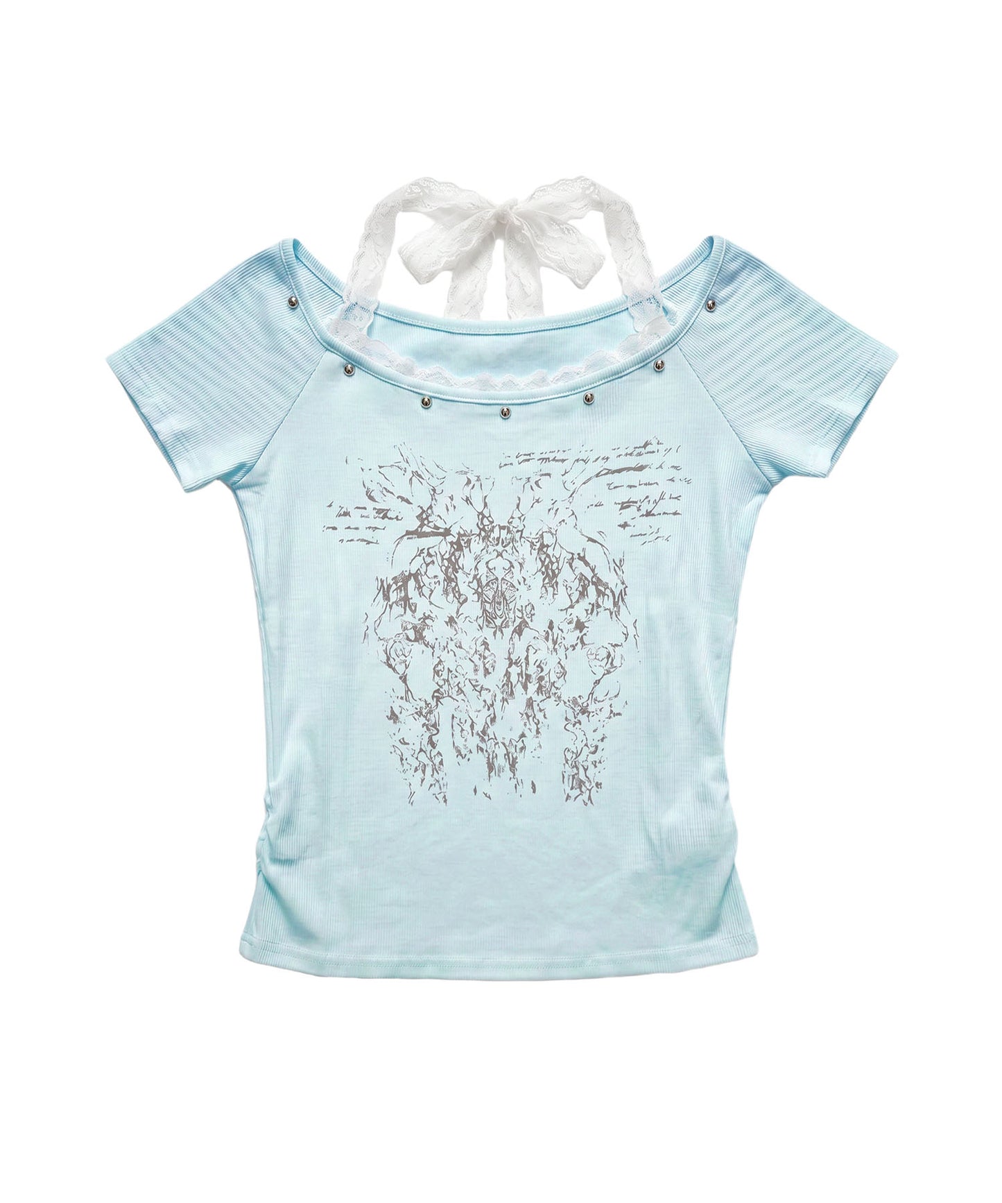 HOOK for girls レースレイヤード風 × グラフィック コンパクトT