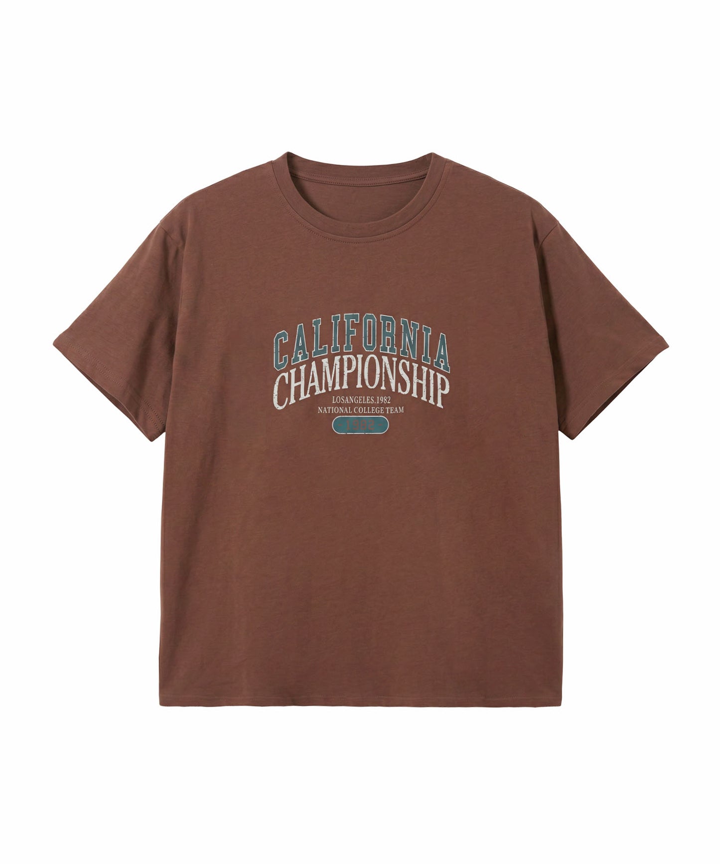 aimoha/カレッジロゴプリントTシャツ