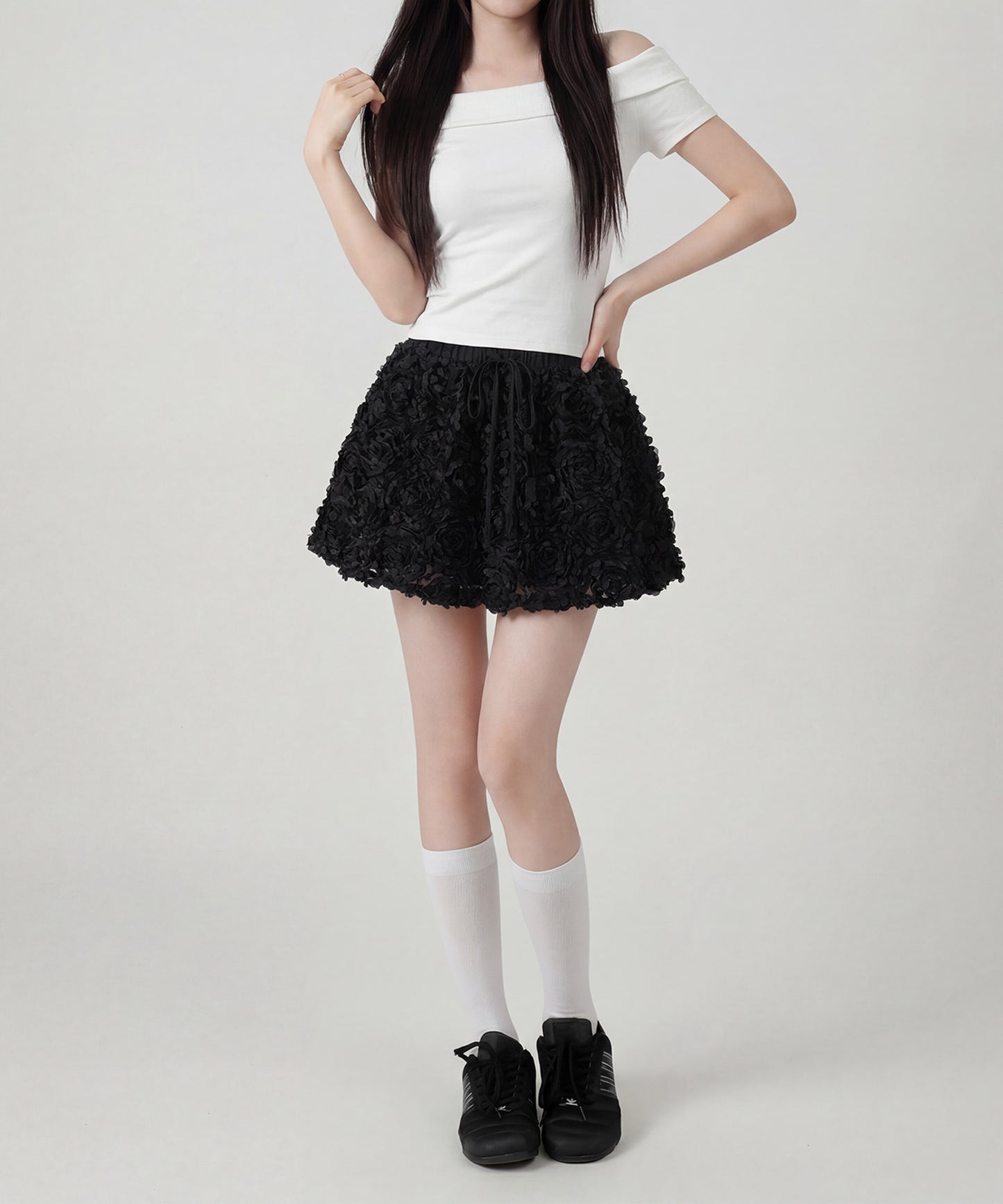 HOOK for girls　立体ローズミニスカート