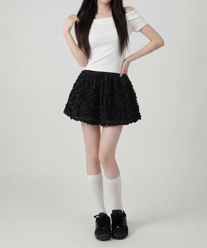 HOOK for girls　立体ローズミニスカート