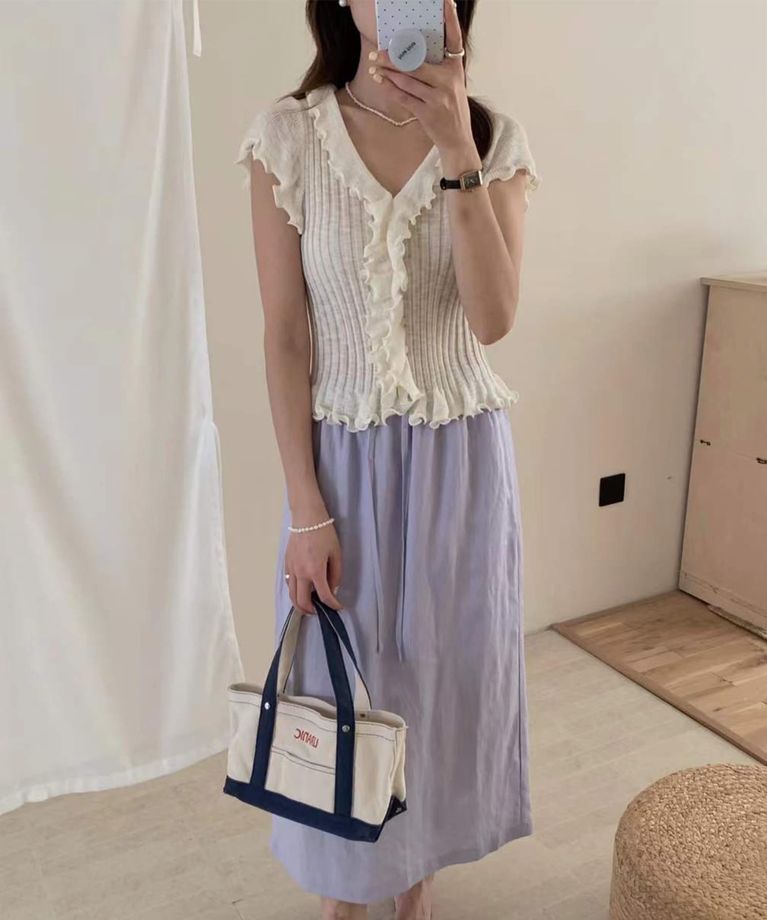 【Jasmine】ラッフルサマーニットカーディガン